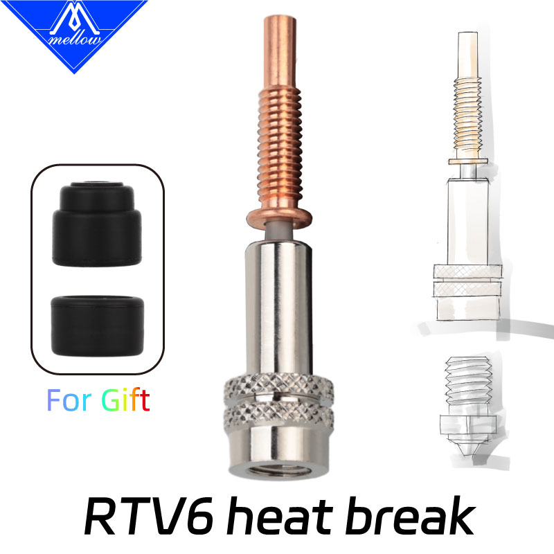 3D Printing Titanium - MELLOW ความแม่นยําสูง Bimetal RTV6 Heatbreak สําหรับ