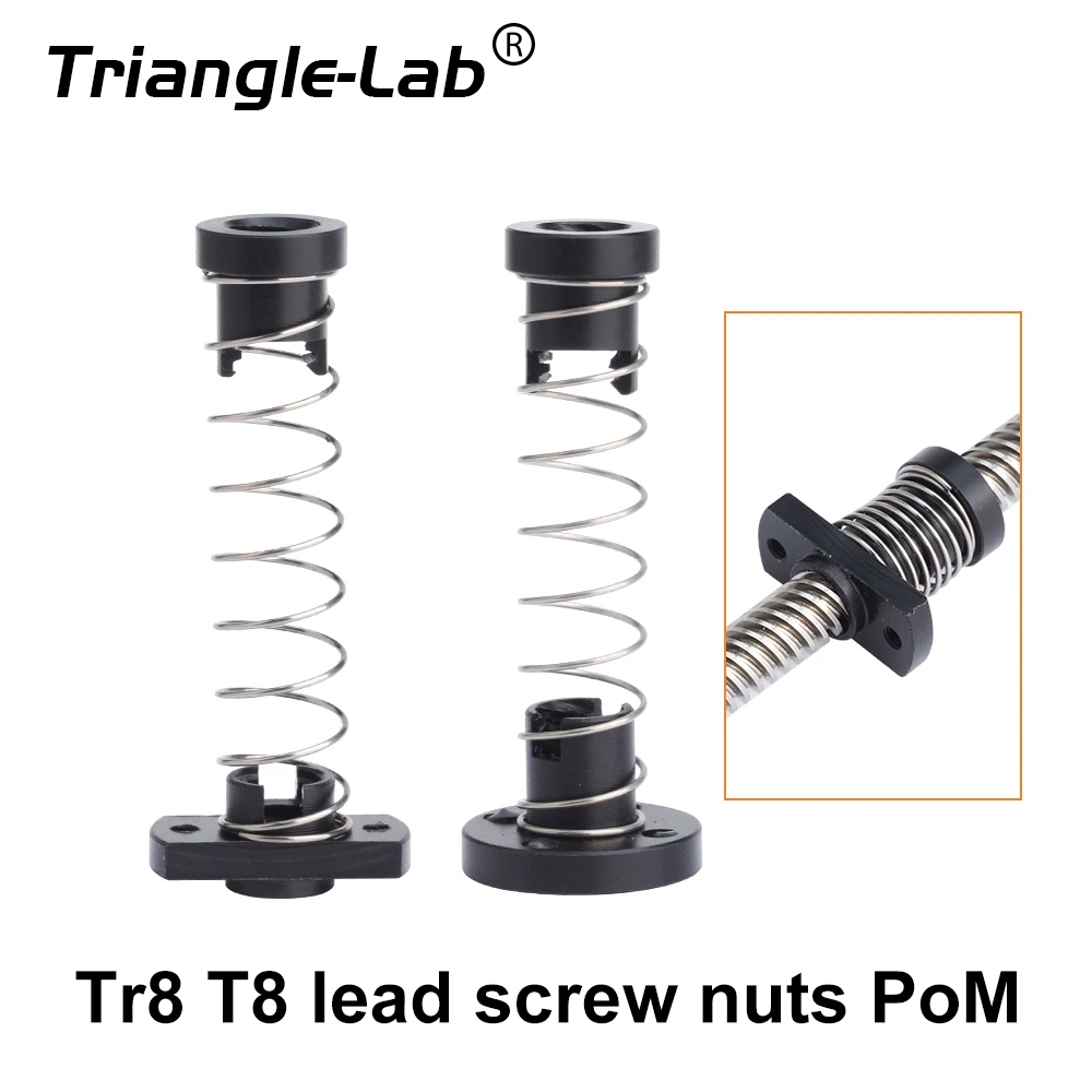 Creality Printer K1 - Trianglelab Tr8 T8 น็อตสกรูตะกั่ว POM น็อตป้องกันการเคลื่อนย้ายย้อนกลับ