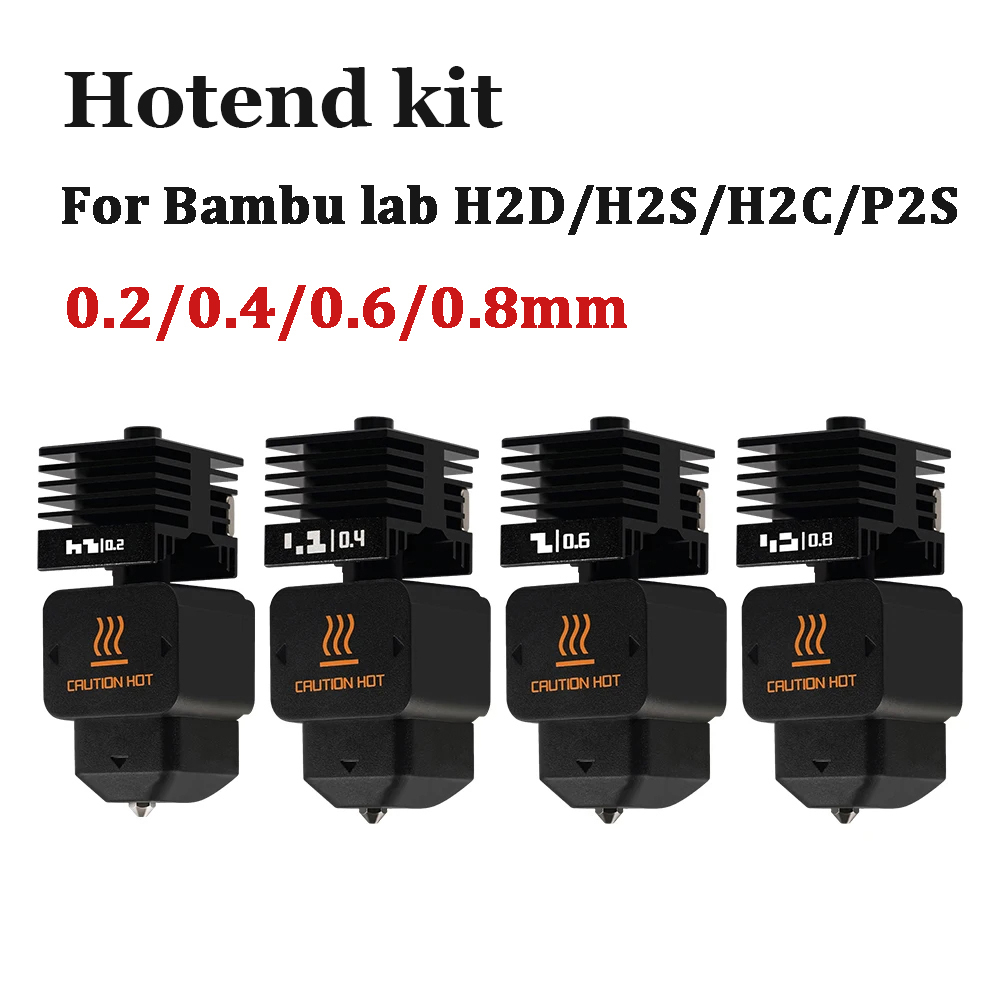 3D Printing Bambu Lab A1 - ชุดฮอตเอนด์ H2D H2S H2C คุณภาพสูงรุ่นใหม่ พร้อมหัวฉีดเหล็กชุบแข็งขนาด