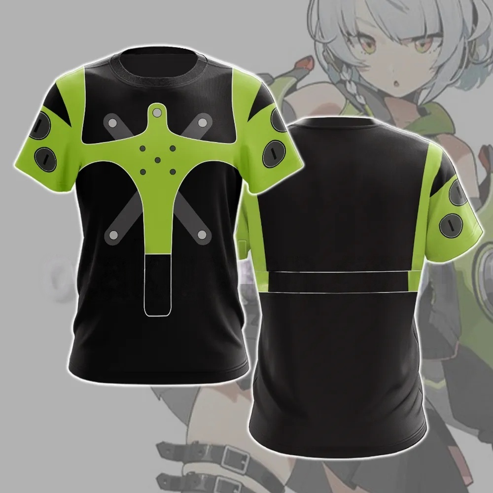3D Printing Zone - เสื้อยืดคอโอ แขนสั้น พิมพ์ลาย 3 มิติ คอสเพลย์เกมใหม่