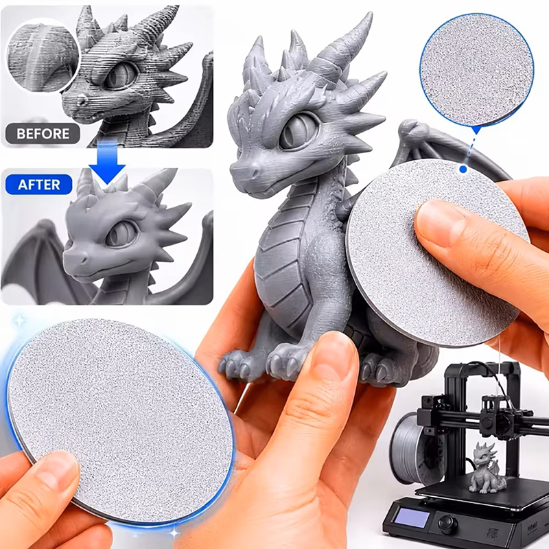 3D Printing Model - แผ่นขัดเรซินสำหรับงานพิมพ์ 3 มิติ เครื่องมือลบเส้นชั้น PLA ความละเอียด