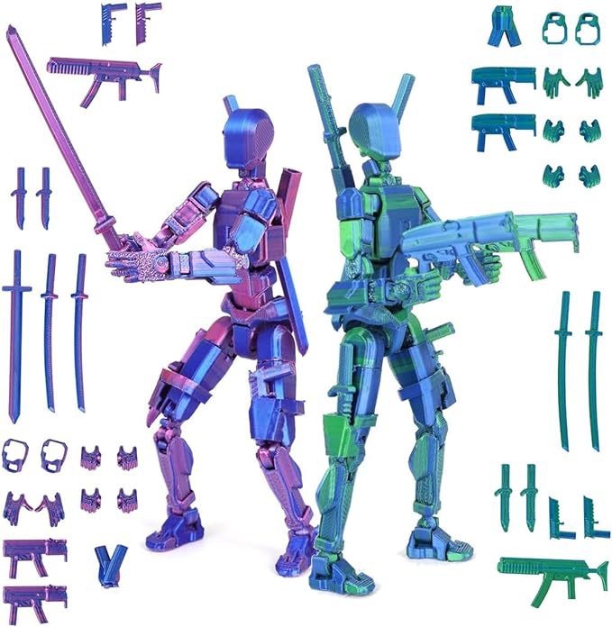 3D Printing Titanium - ฟิกเกอร์ไททัน 13, ประกอบเสร็จแล้ว หุ่นยนต์ T13 แบบพิมพ์