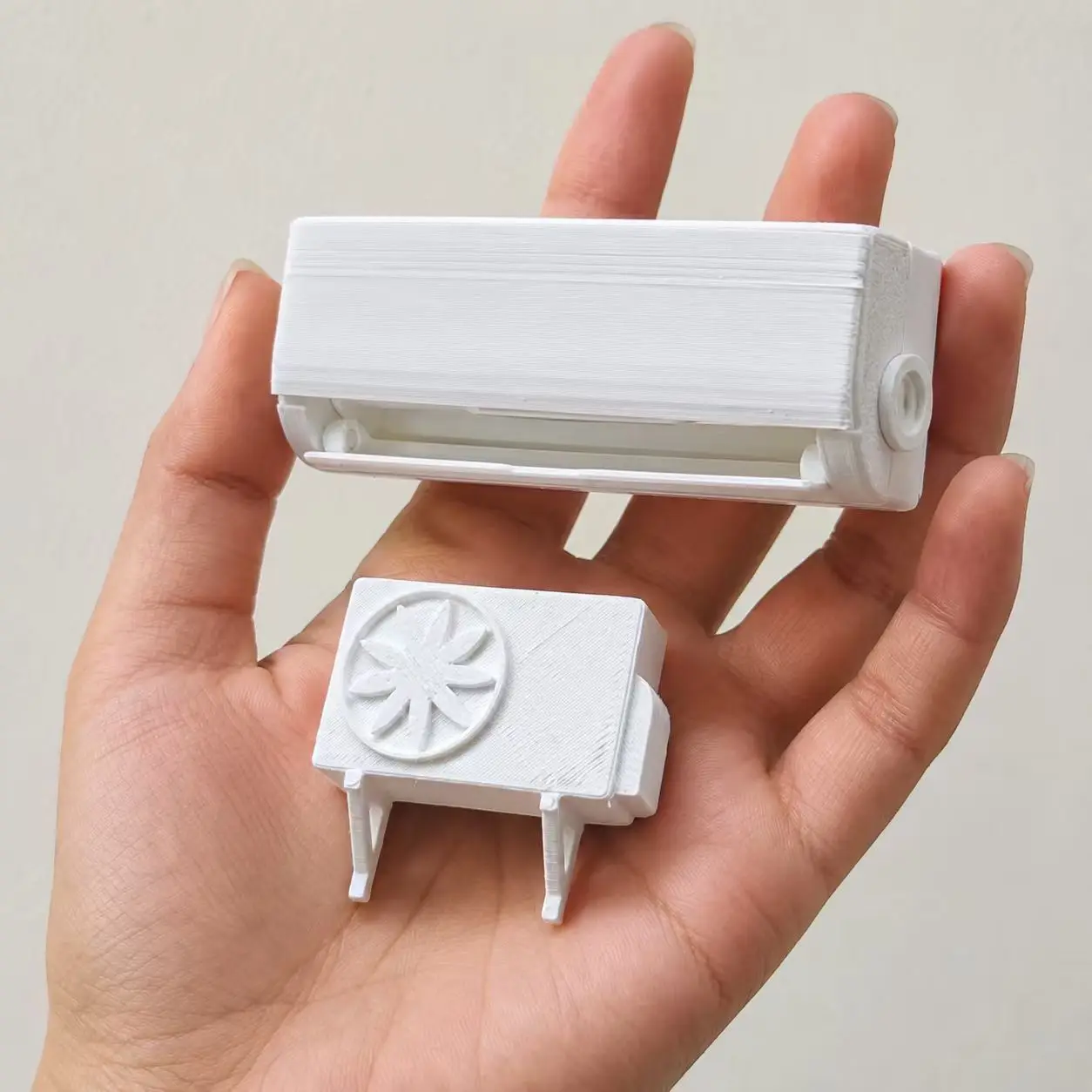 3D Printing Plastic - ชุดเครื่องปรับอากาศแบบมินิสปลิต 3D พิมพ์ 2 ชิ้น/1 ชุด,