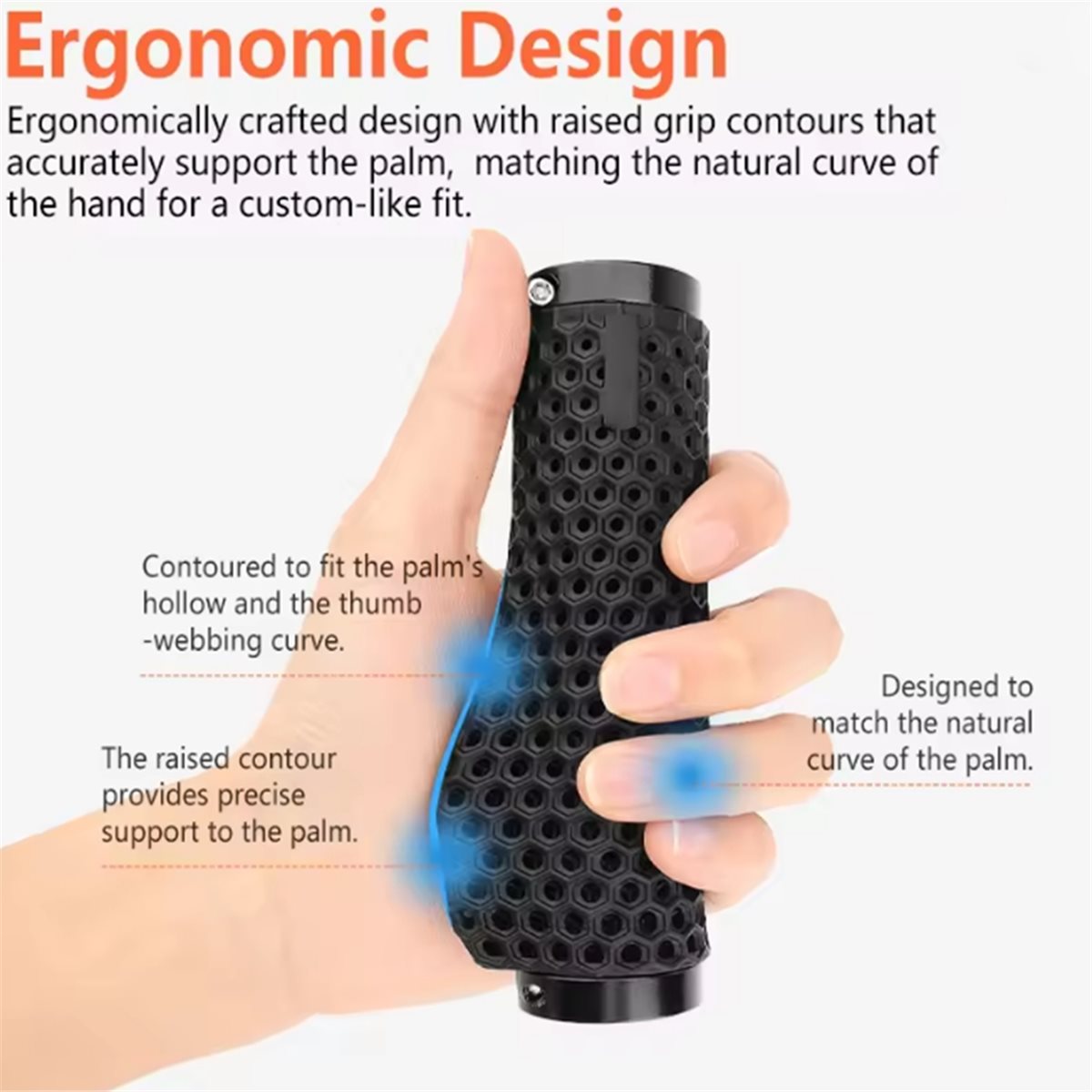 3D Printing Plastic - A61P MTB จักรยานแฮนด์จับแบบรังผึ้งระบายอากาศได้ดีจักรยานเสือภูเขา 3D พิมพ์กันเหงื่อ ดูดซับแรงกระแทก