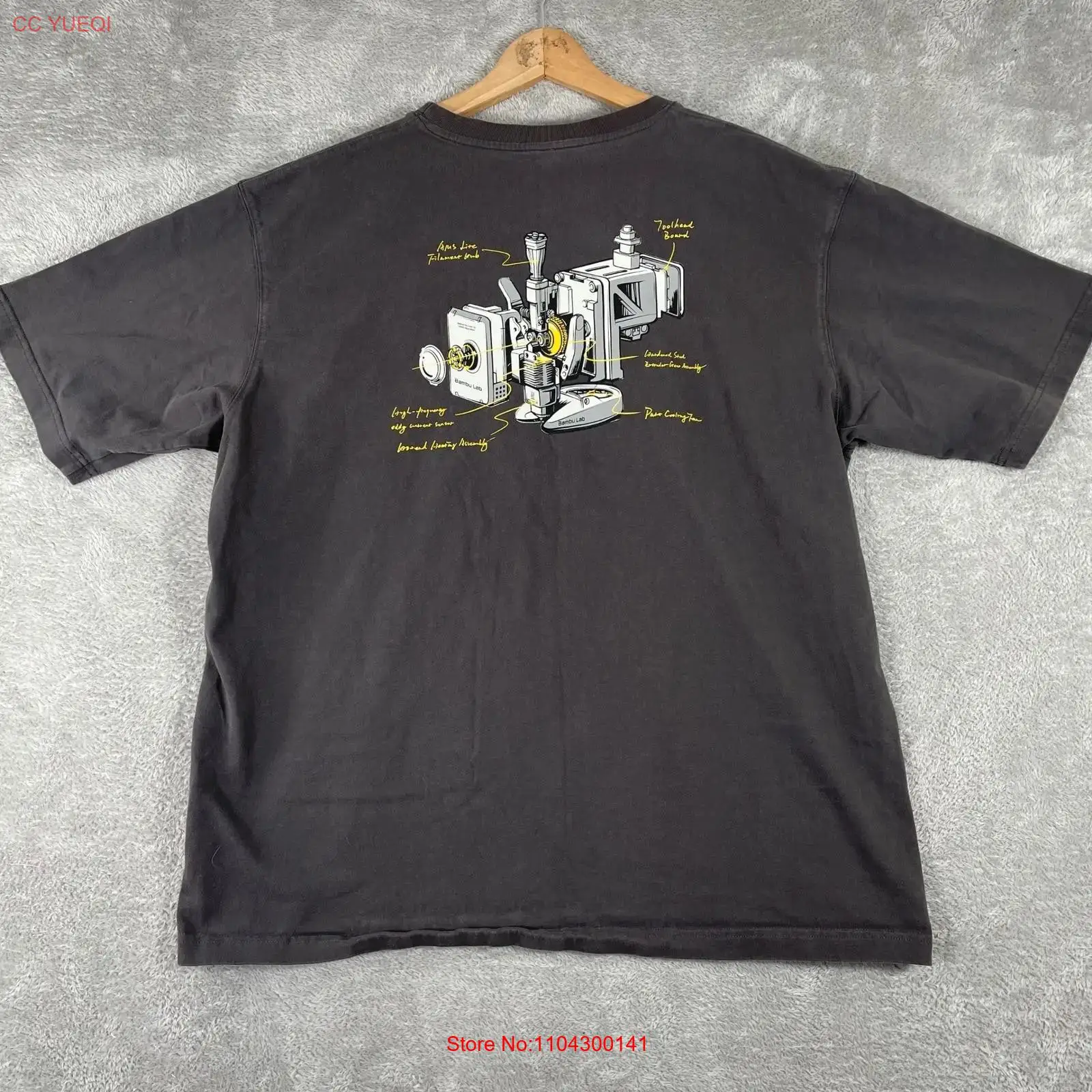 3D Printing Diagram - เสื้อยืดพิมพ์ลาย 3 มิติ Bambu Lab สำหรับผู้ชาย