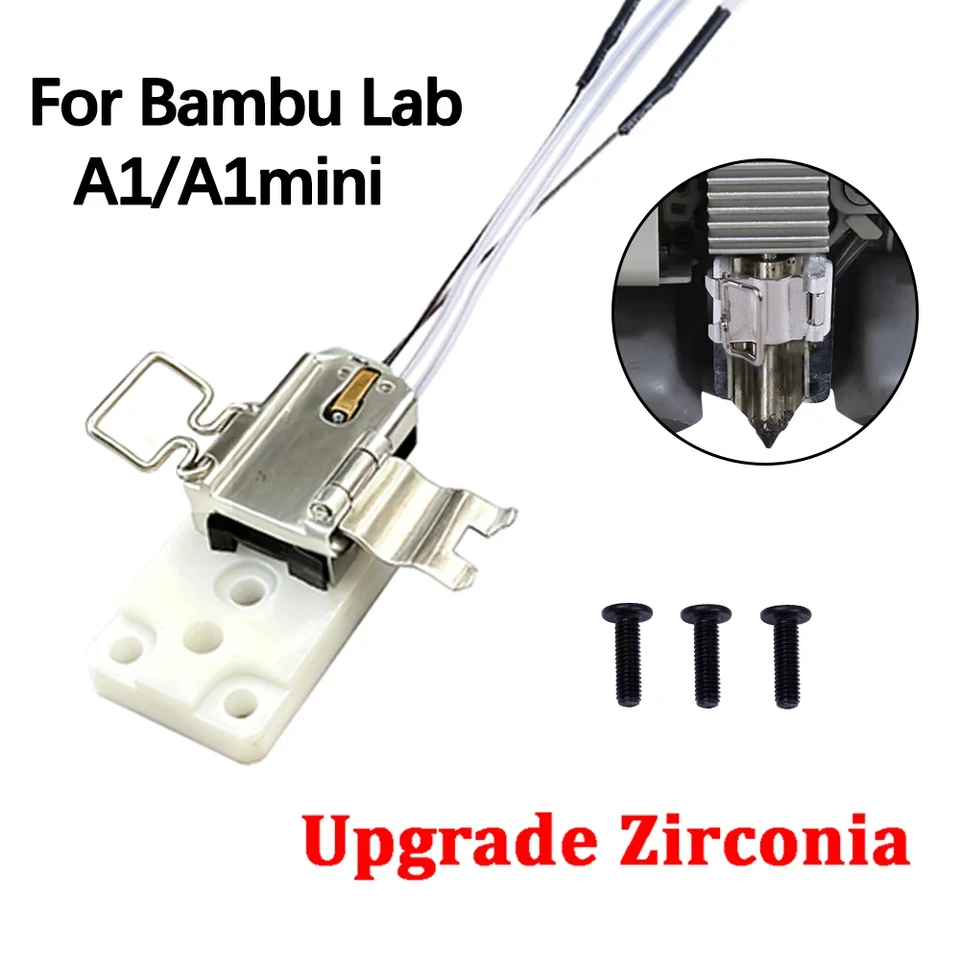 3D Printing Bambu Lab A1 - ชุดอุปกรณ์ทำความร้อนแบบอัพเกรดสำหรับหัวฉีด Bambu Lab A1/A1mini ทนความร้อนสูง สำหรับ
