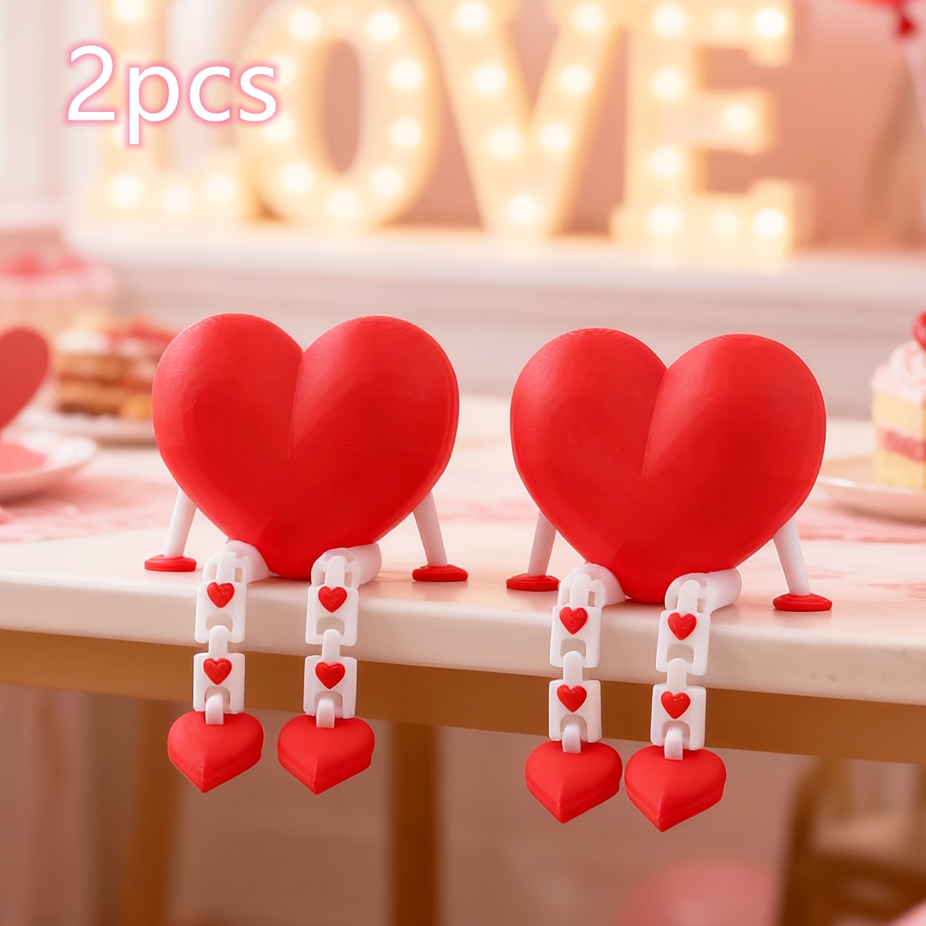 ชุด 2 ชิ้นของตุ๊กตาหัวใจสีแดงแ - 3D Printing Cafe บทวิจารณ์และราคา