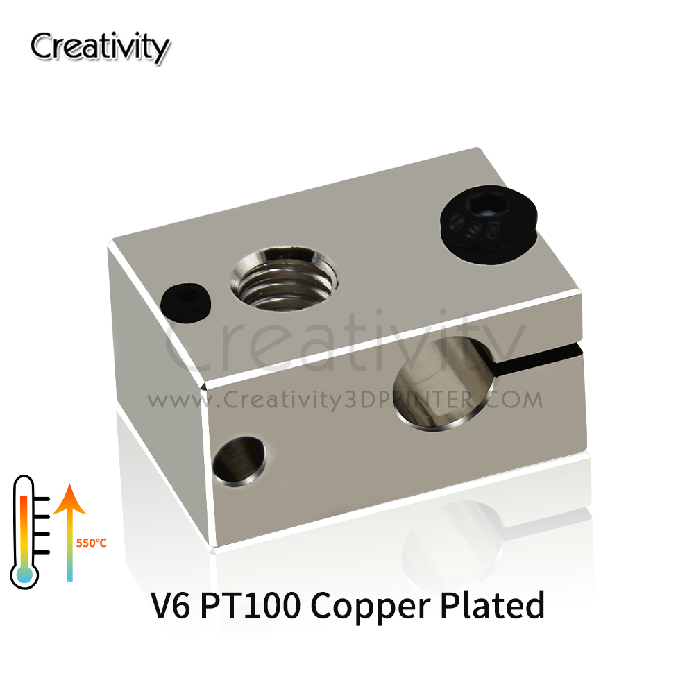 แผ่นทำความร้อน V6 PT100 ชุบทอง - 3D Printing Titanium บทวิจารณ์และราคา