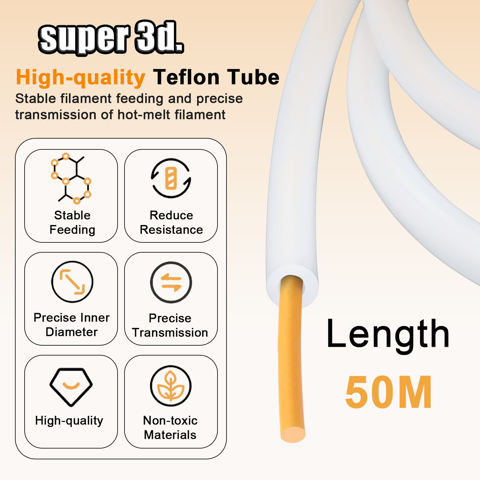 ท่อ PTFE Bambu Lab ขนาด 1/2/50 - 3D Printing Bambu Lab A1 บทวิจารณ์และราคา