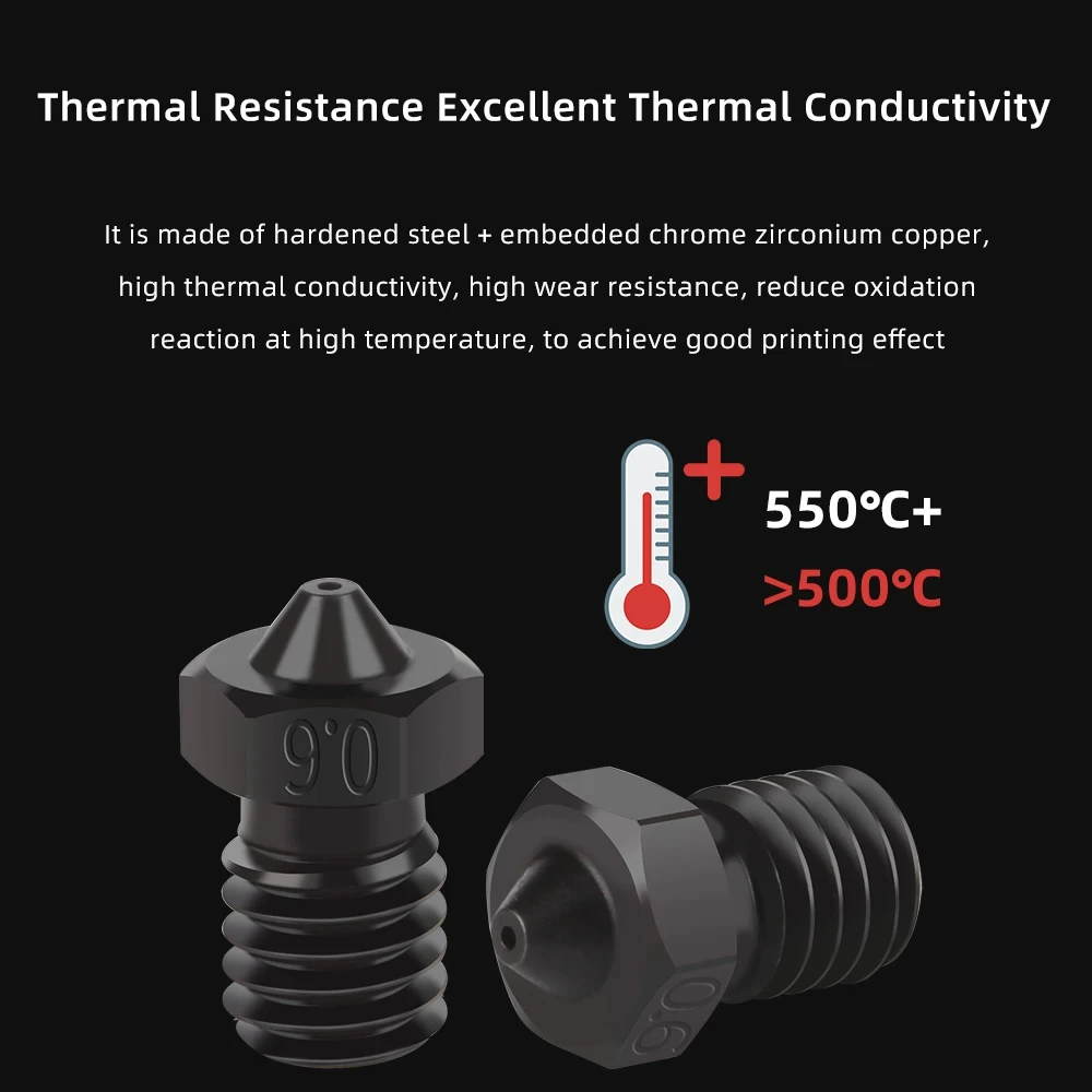 หัวฉีด E3D 0.2/0.4/0.6/0.8 มม. - 3D Printing Titanium บทวิจารณ์และราคา