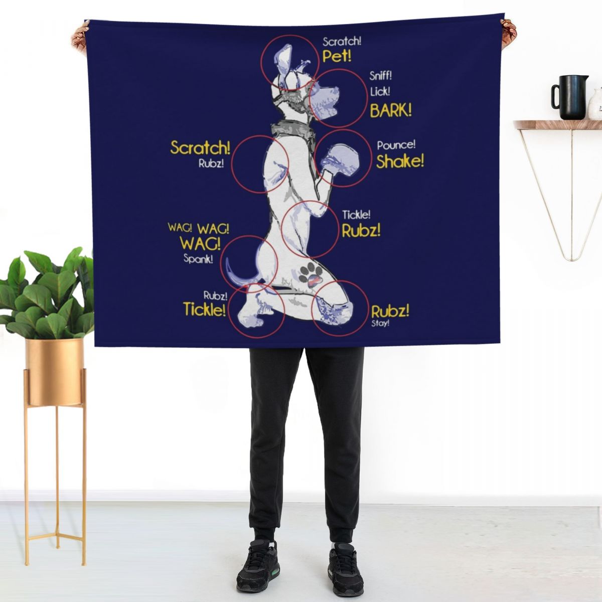เสื้อยืดลายลูกสุนัข - ผ้าห่มลา - 3D Printing Diagram บทวิจารณ์และราคา