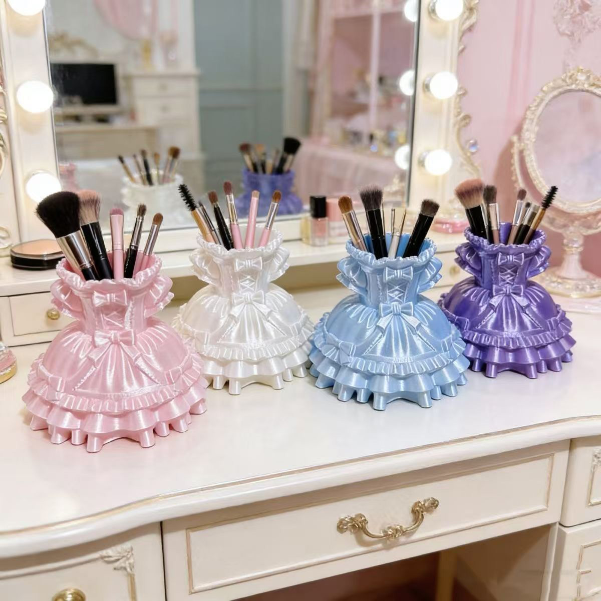 ที่ใส่แปรงแต่งหน้าและที่วางปาก - 3D Printing Holder บทวิจารณ์และราคา