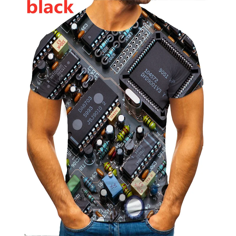 เสื้อยืดลายวงจรซีพียูสุดฮา เสื - 3D Printing Diagram บทวิจารณ์และราคา