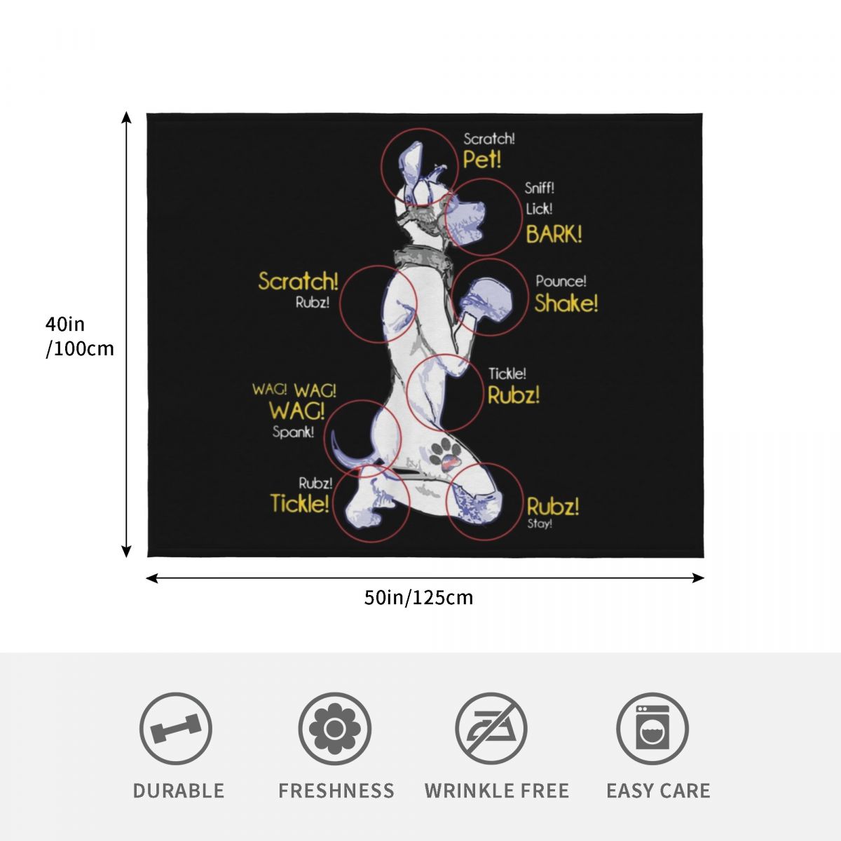 ผ้าห่มลายลูกสุนัข ผ้าห่มถ่วงน้ - 3D Printing Diagram บทวิจารณ์และราคา